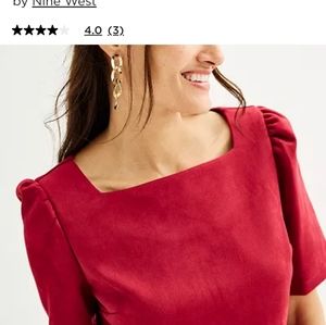 Nine West Scuba Faux Suede Dress